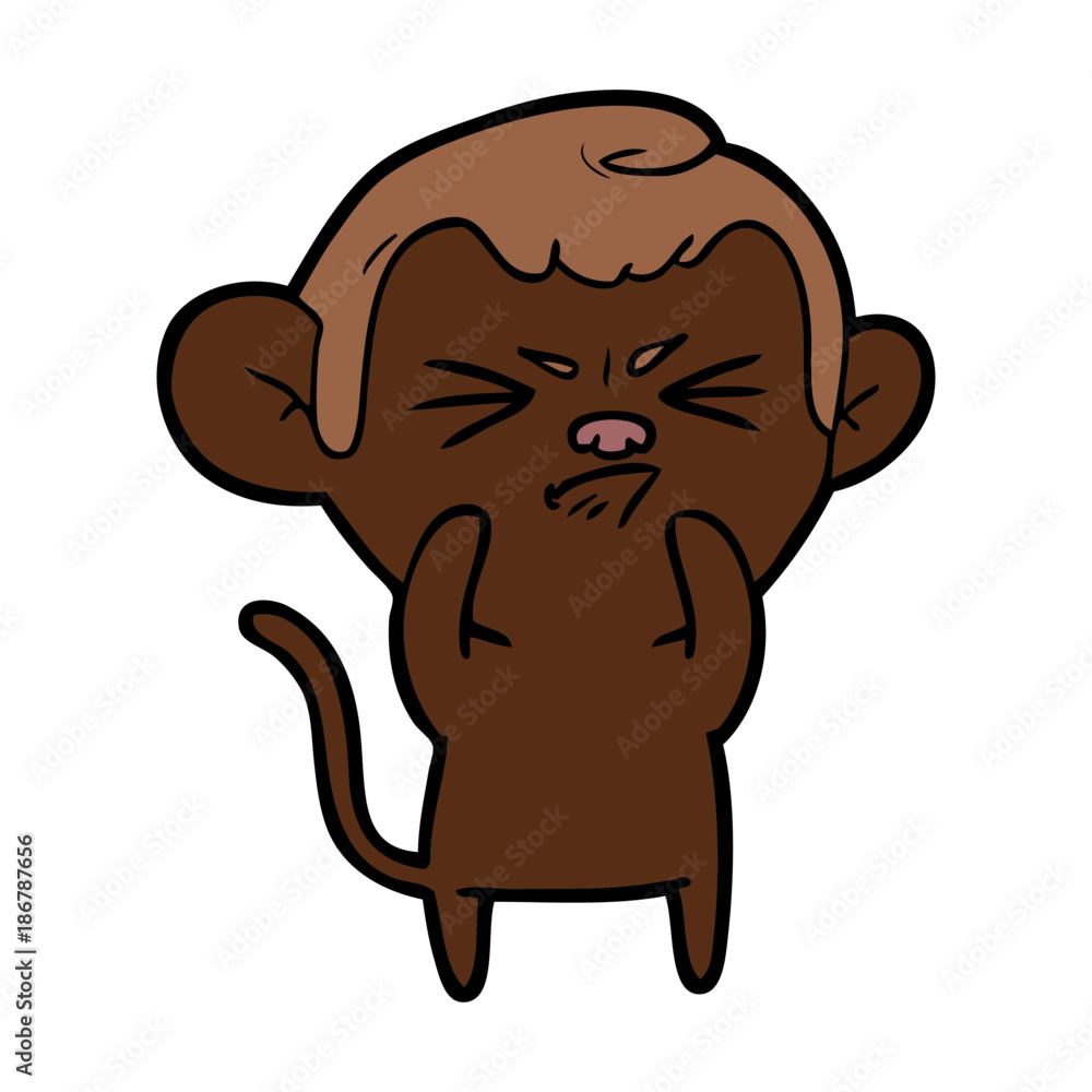 cartoon annoyed monkey cartoon annoyed monkey