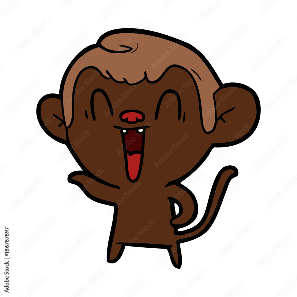 cartoon laughing monkey cartoon laughing monkey