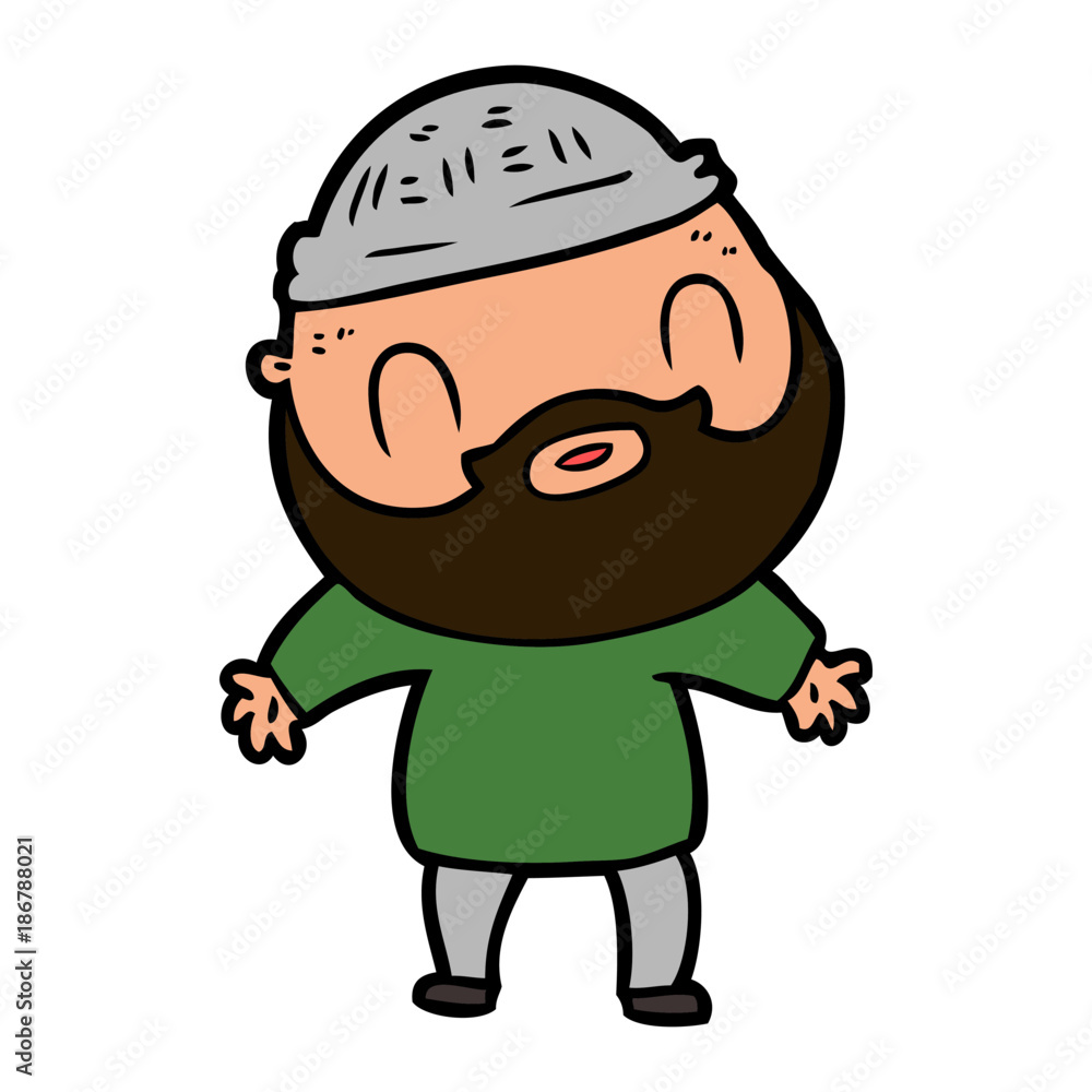 cartoon bearded man