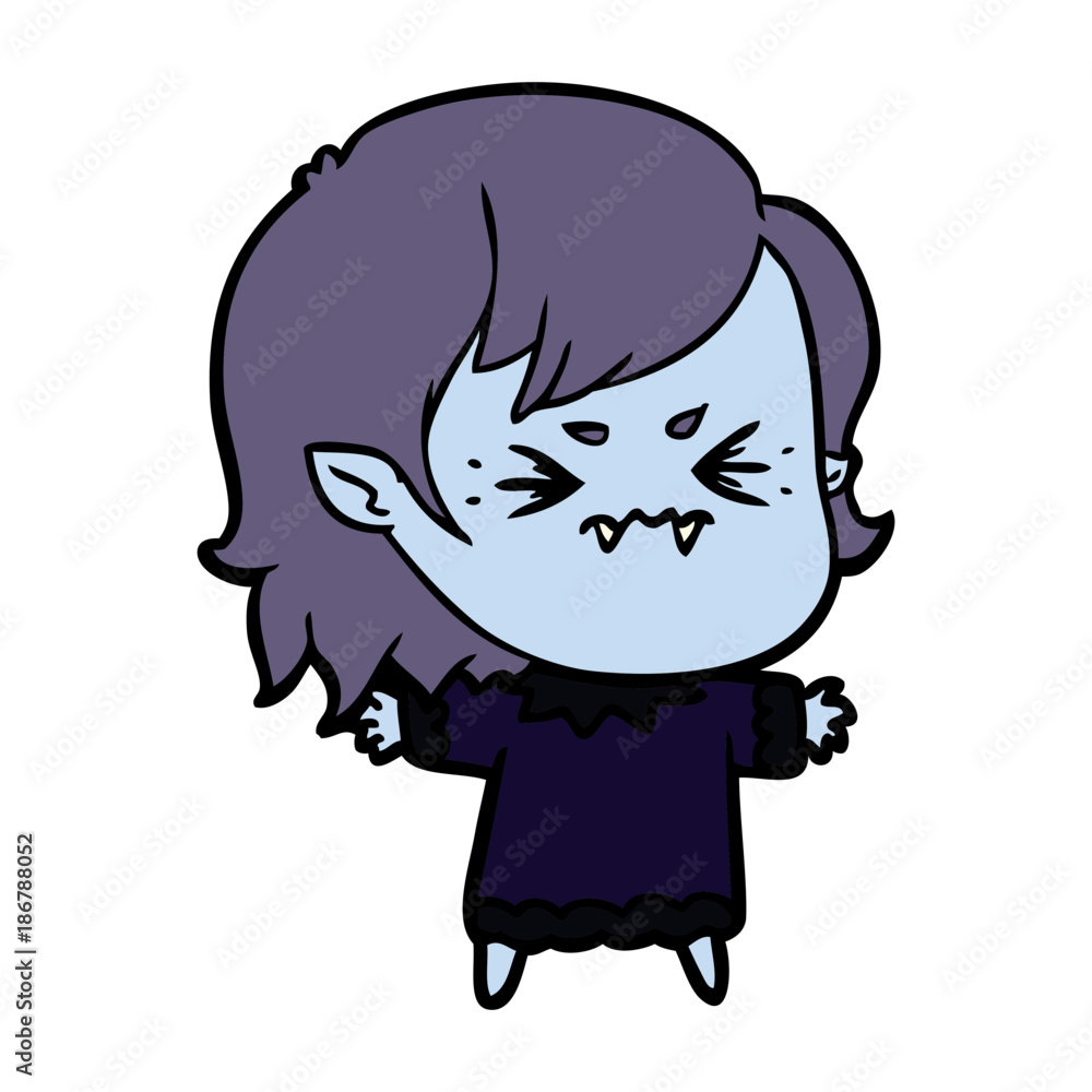 annoyed cartoon vampire girl annoyed cartoon vampire girl