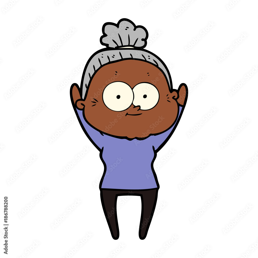 cartoon happy old woman cartoon happy old woman