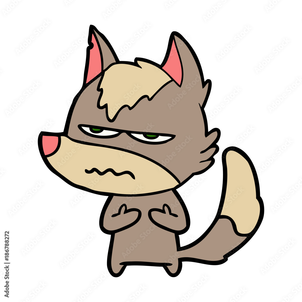 cartoon annoyed wolf cartoon annoyed wolf