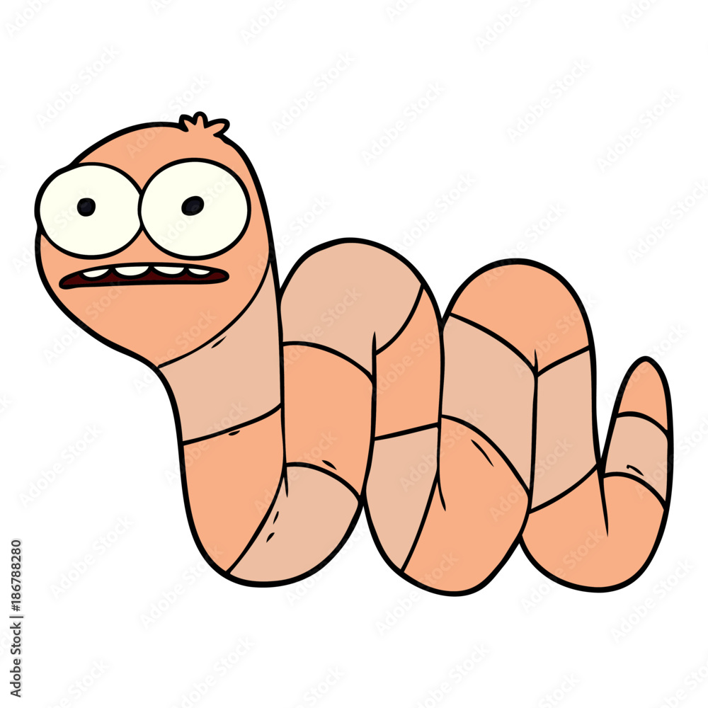cartoon nervous worm cartoon nervous worm
