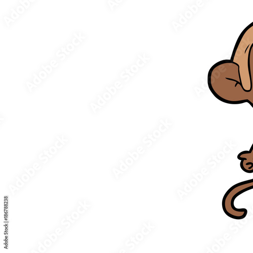 cartoon shocked monkey