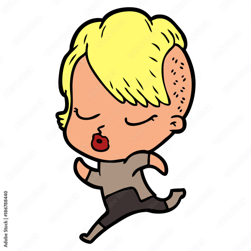 cartoon pretty hipster girl cartoon pretty hipster girl