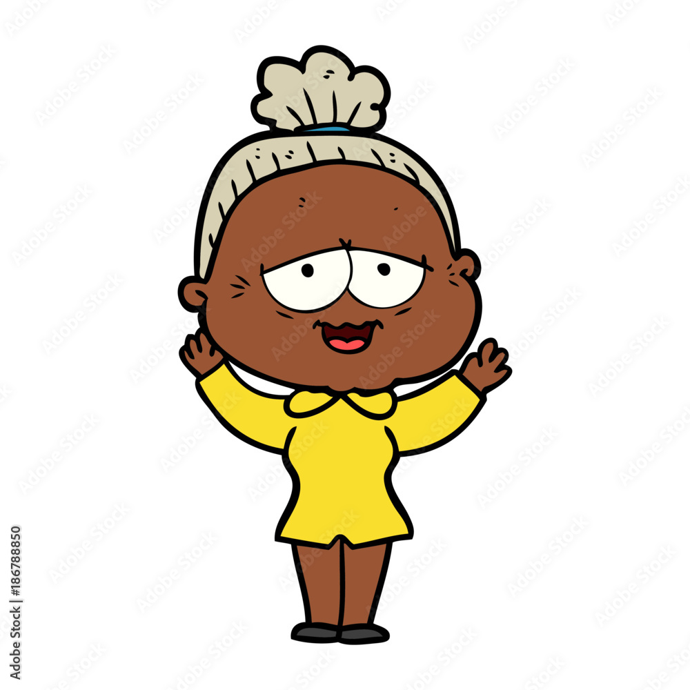 cartoon happy old lady cartoon happy old lady