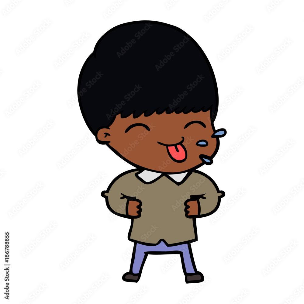 cartoon boy sticking out tongue cartoon boy sticking out tongue