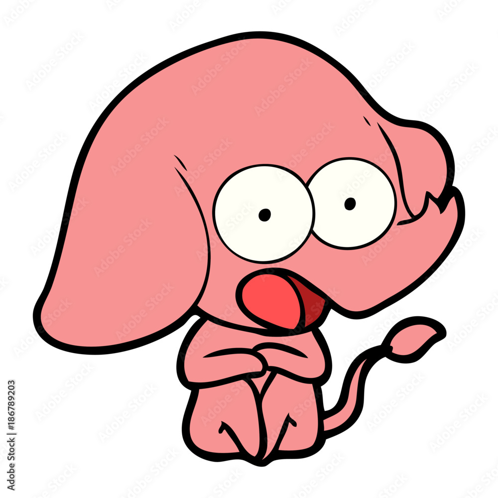 Fototapeta premium cute cartoon elephant