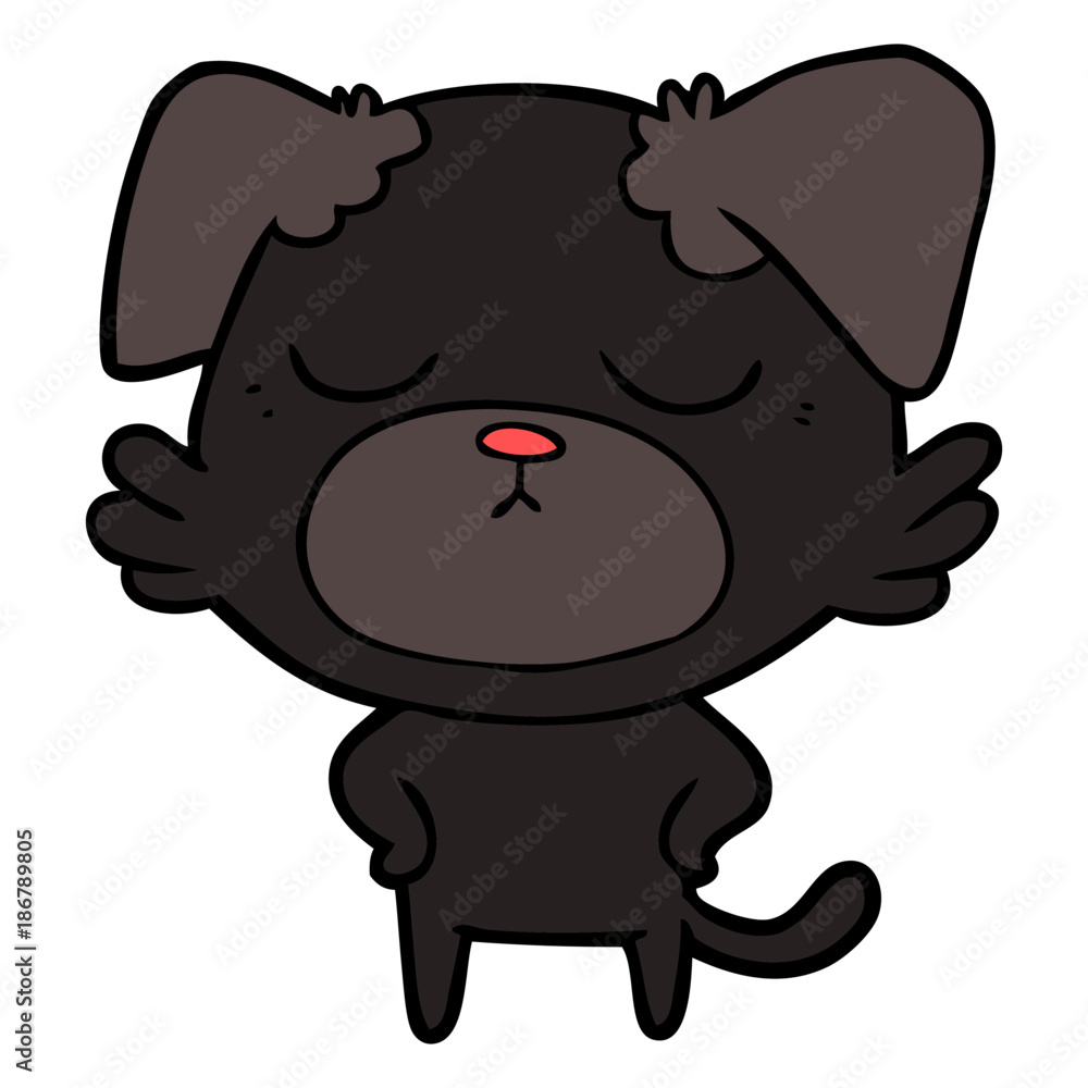 Fototapeta premium cute cartoon dog