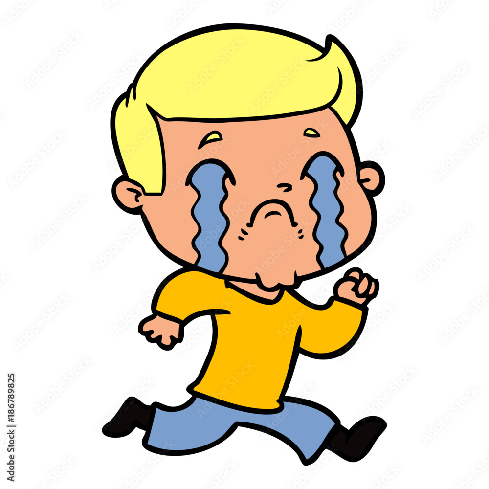 cartoon man crying