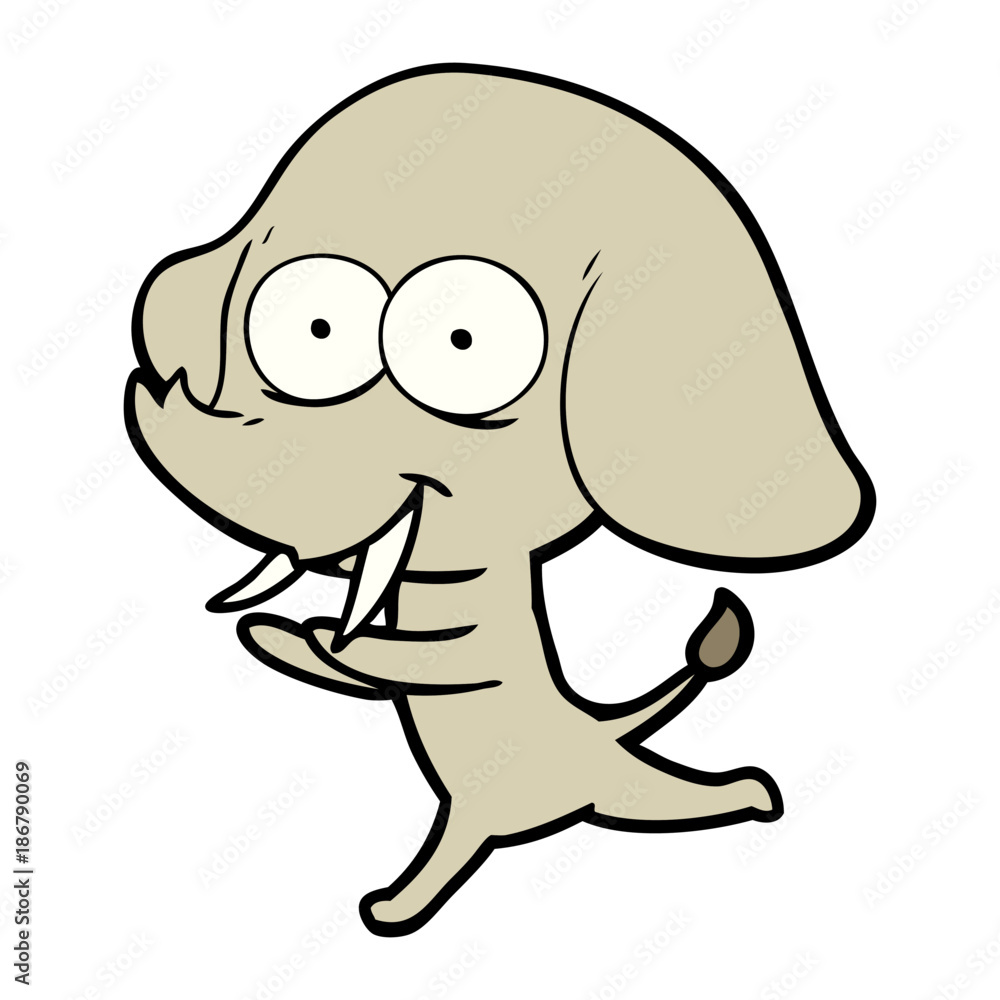 Obraz premium happy cartoon elephant