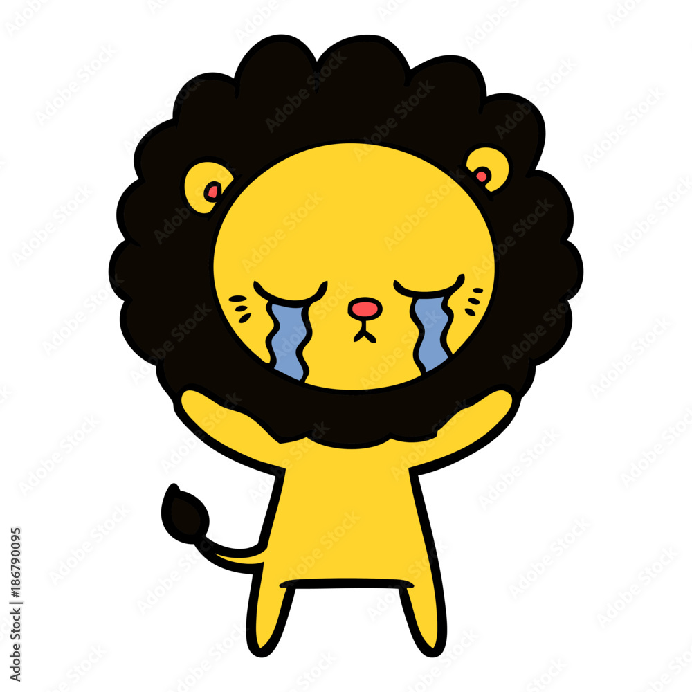 crying cartoon lion crying cartoon lion