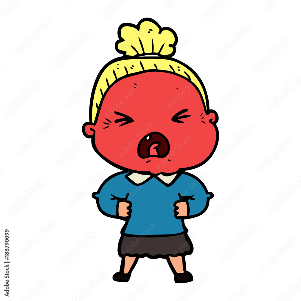 cartoon angry old woman cartoon angry old woman
