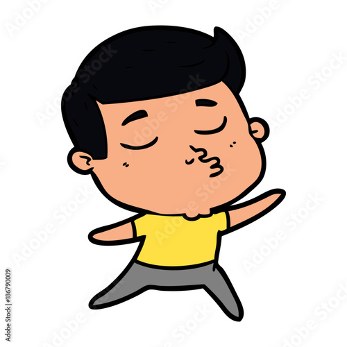 cartoon model guy pouting