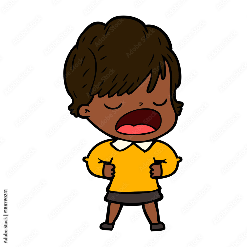 cartoon woman talking cartoon woman talking