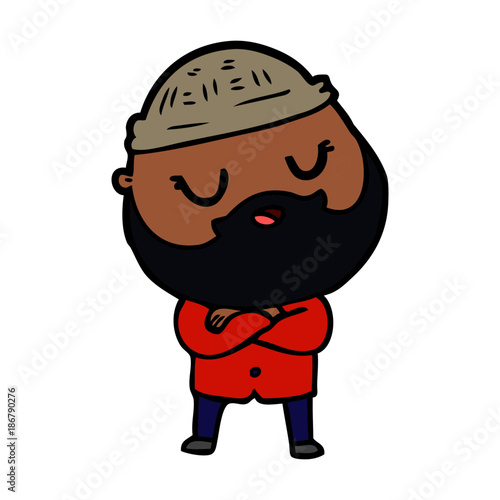 cartoon man with beard