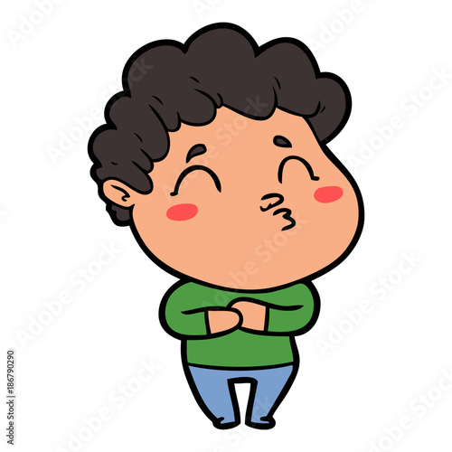 cartoon man pouting