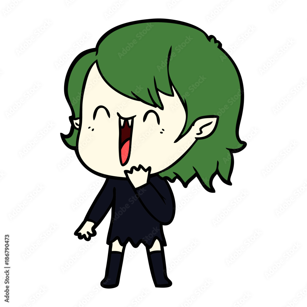 cute cartoon happy vampire girl cute cartoon happy vampire girl