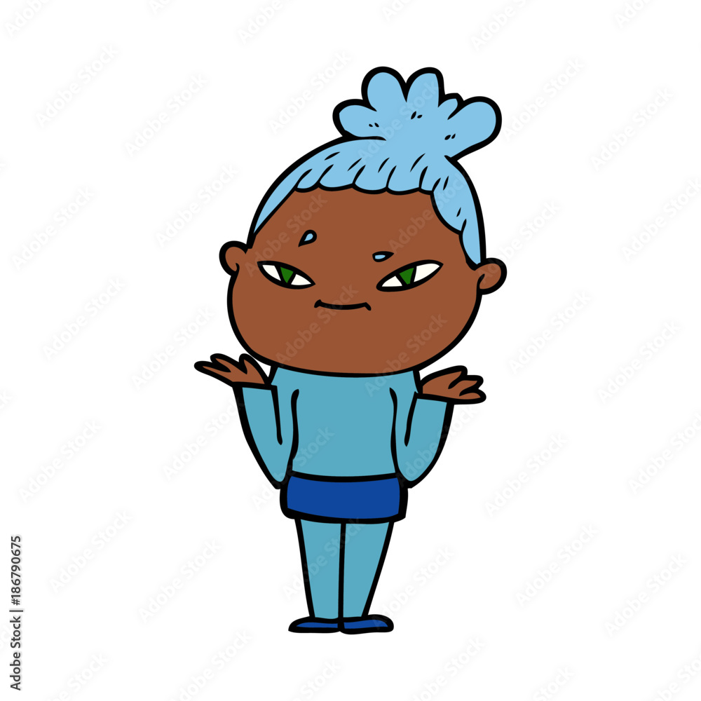 Fototapeta premium cartoon woman