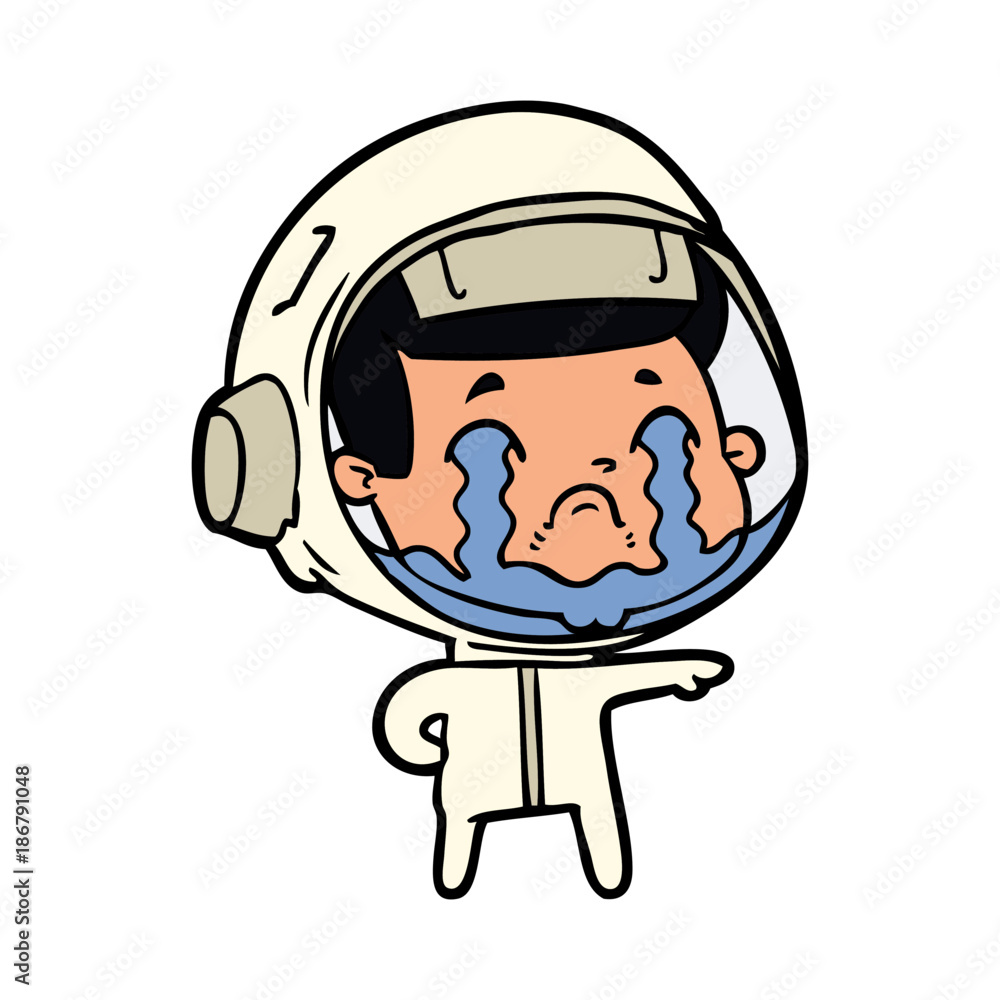 cartoon crying astronaut cartoon crying astronaut