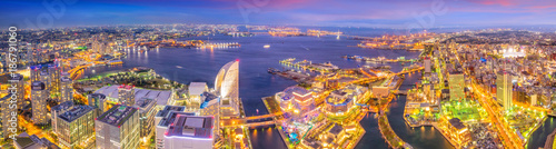 Cityscape of  Yokohama in Japan photo