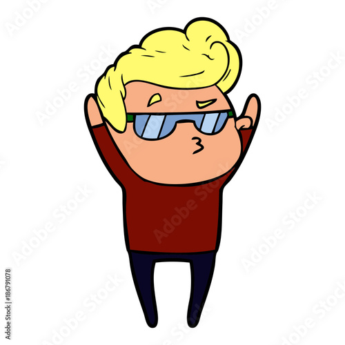 cartoon cool guy