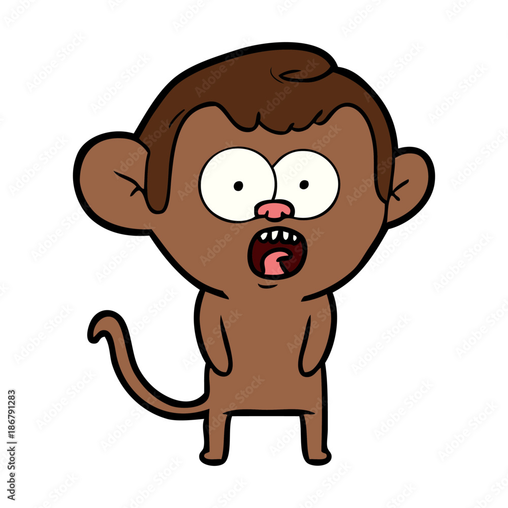 cartoon shocked monkey cartoon shocked monkey