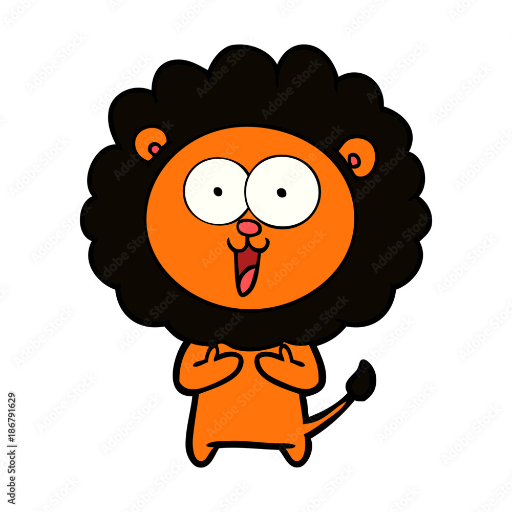 happy cartoon lion happy cartoon lion