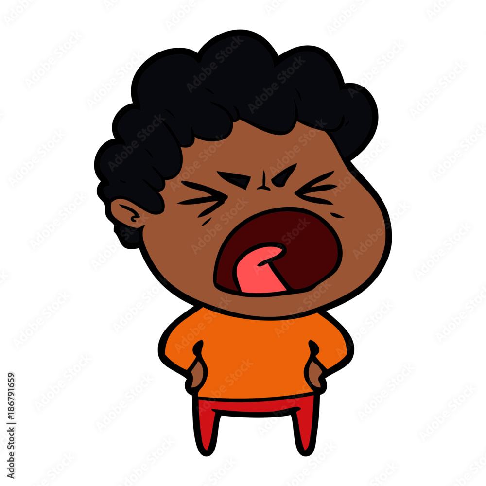 cartoon furious man cartoon furious man