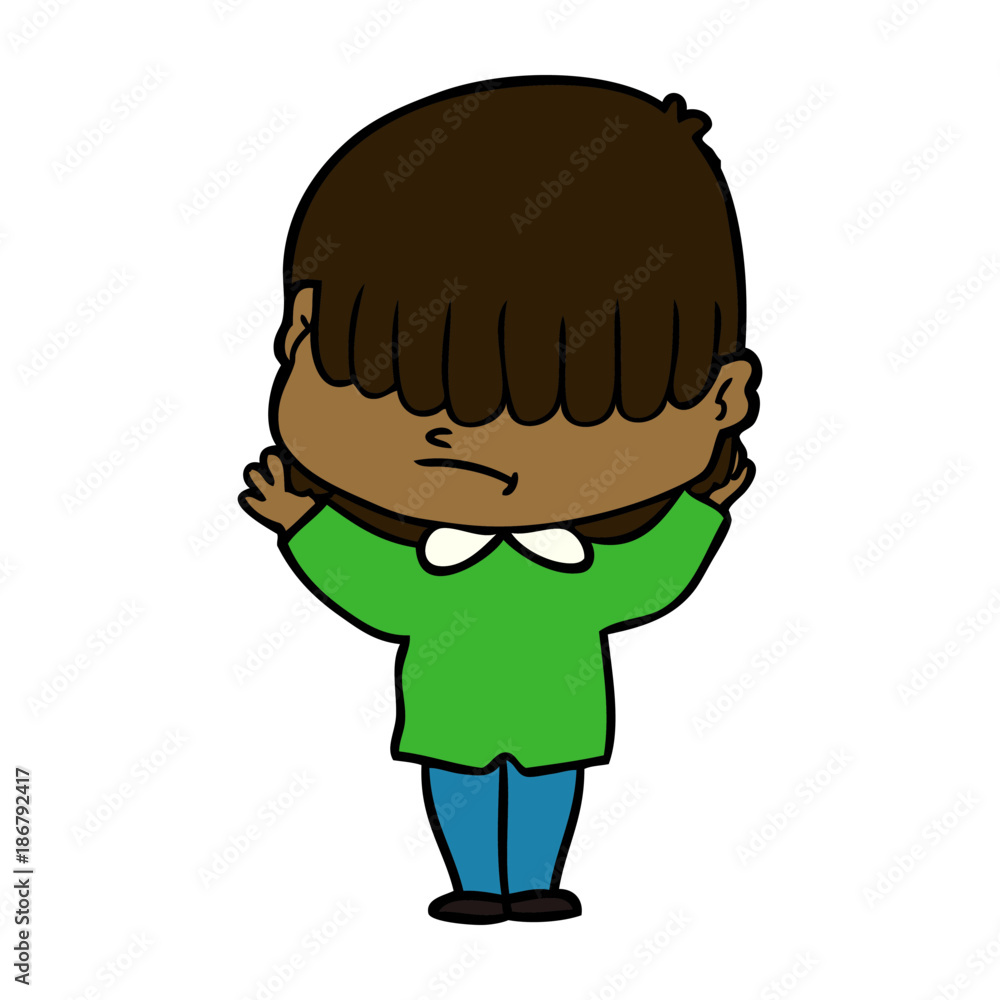 cartoon boy with untidy hair cartoon boy with untidy hair
