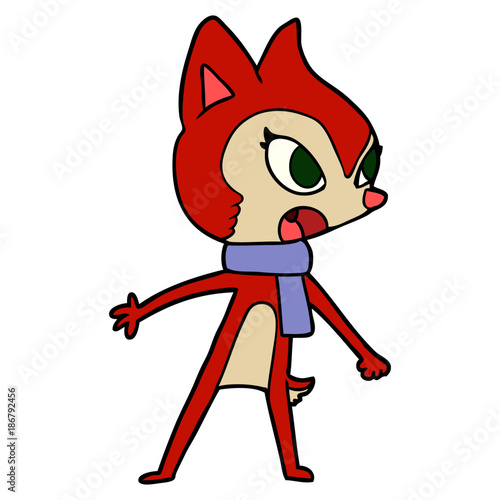 cartoon chipmunk wearing scarf