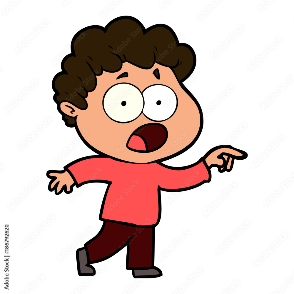 cartoon man gasping in surprise