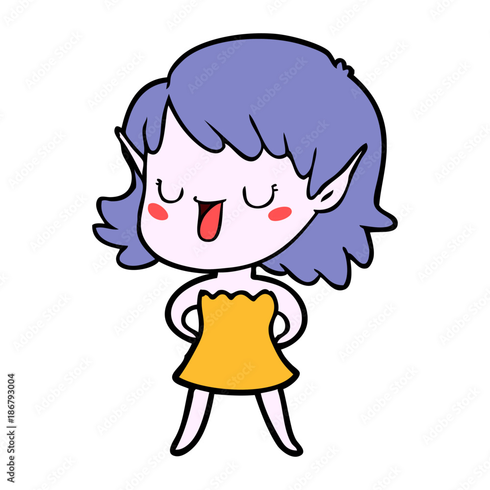 cartoon elf girl cartoon elf girl
