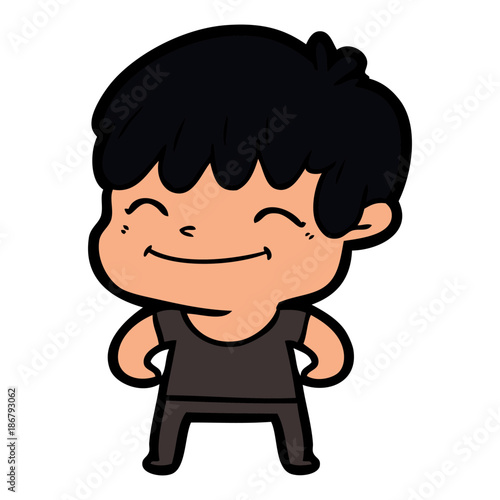 Wallpaper Mural cartoon happy boy Torontodigital.ca