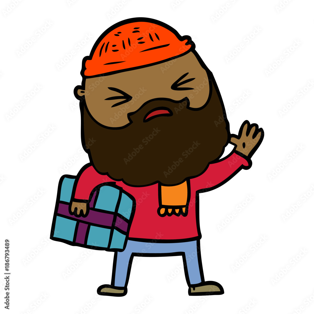 cartoon man with beard cartoon man with beard