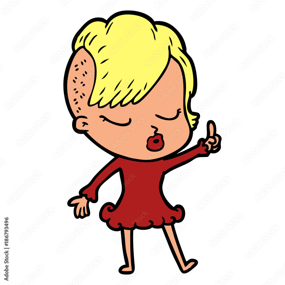 cartoon pretty hipster girl cartoon pretty hipster girl