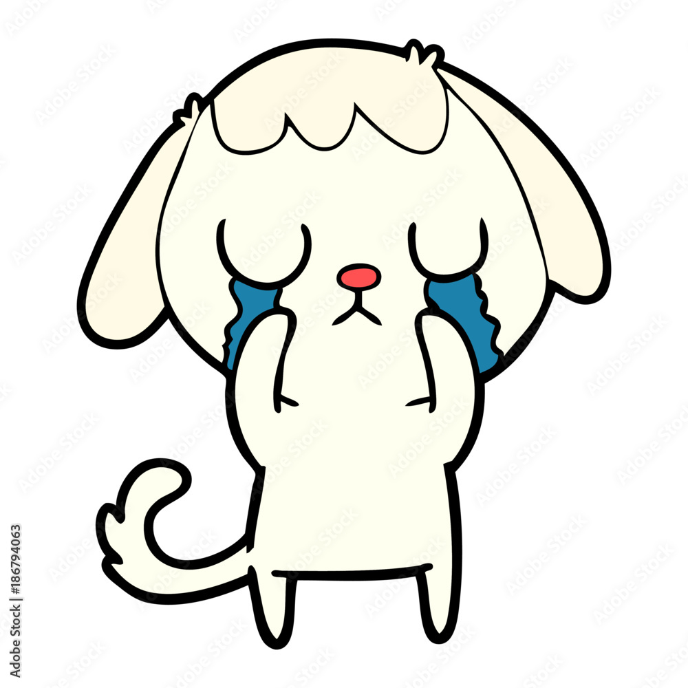 cute cartoon dog crying cute cartoon dog crying