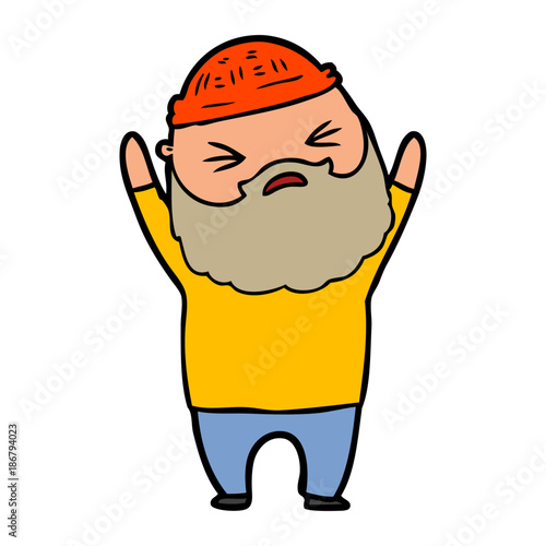 cartoon man with beard