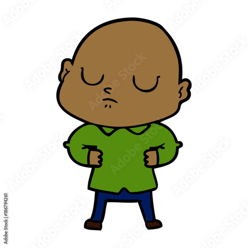 Wallpaper Mural cartoon bald man Torontodigital.ca