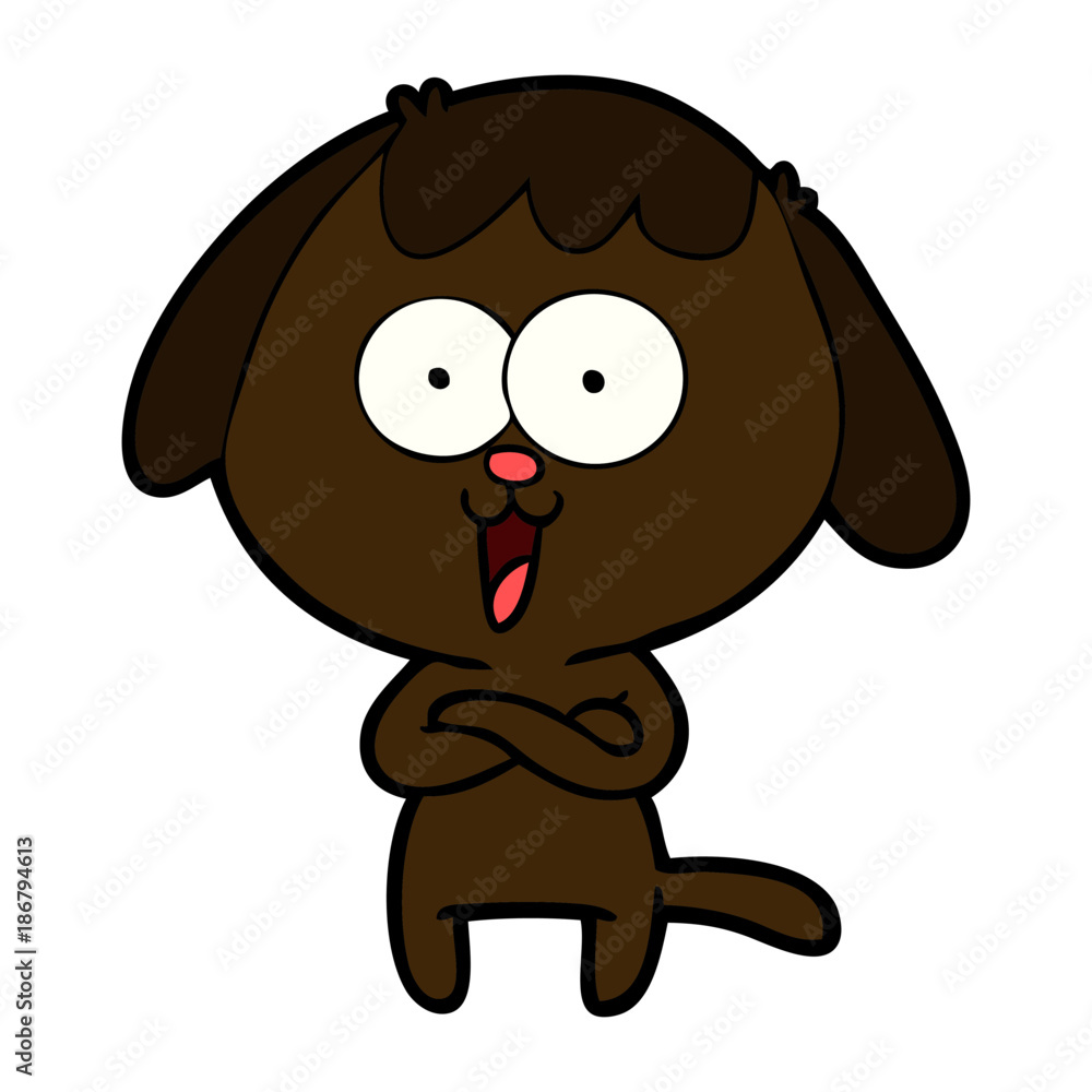 Fototapeta premium cute cartoon dog