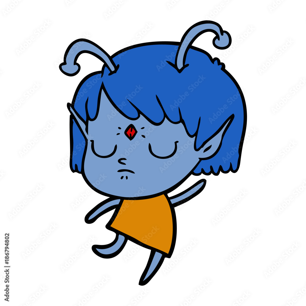 cartoon alien girl cartoon alien girl
