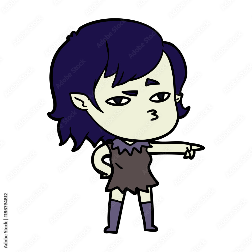 cartoon vampire girl