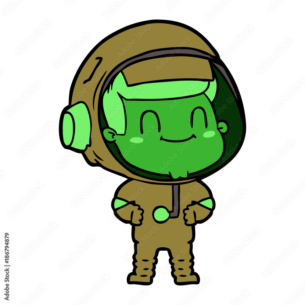 happy cartoon astronaut man happy cartoon astronaut man