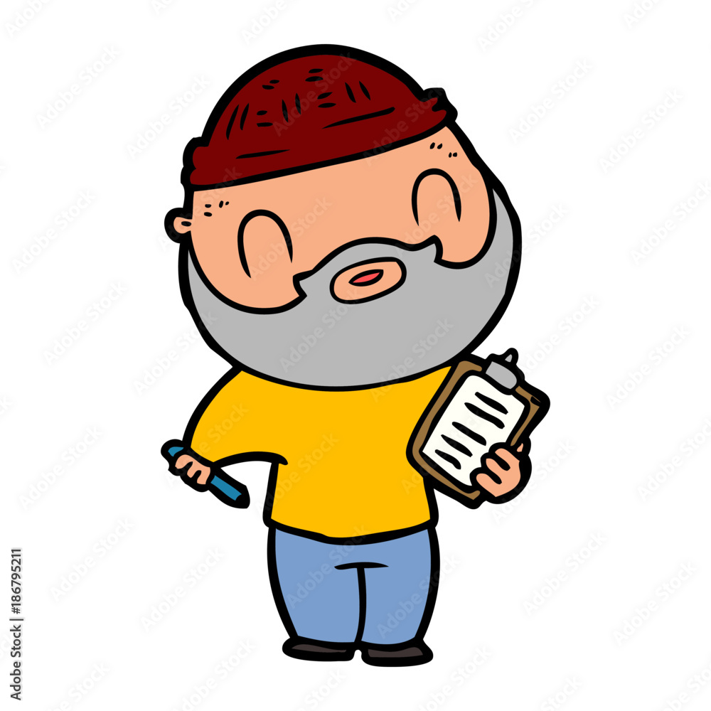 cartoon bearded man cartoon bearded man