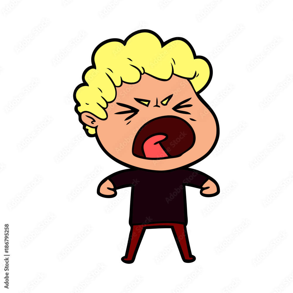 cartoon furious man cartoon furious man