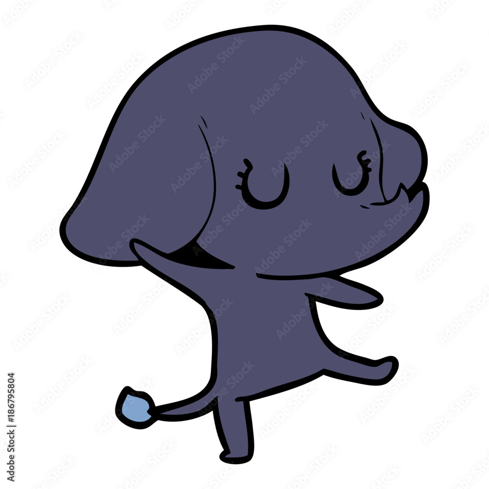 Obraz premium cute cartoon elephant