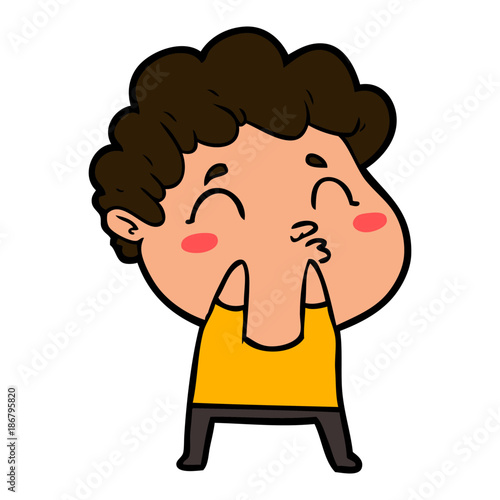 cartoon man pouting