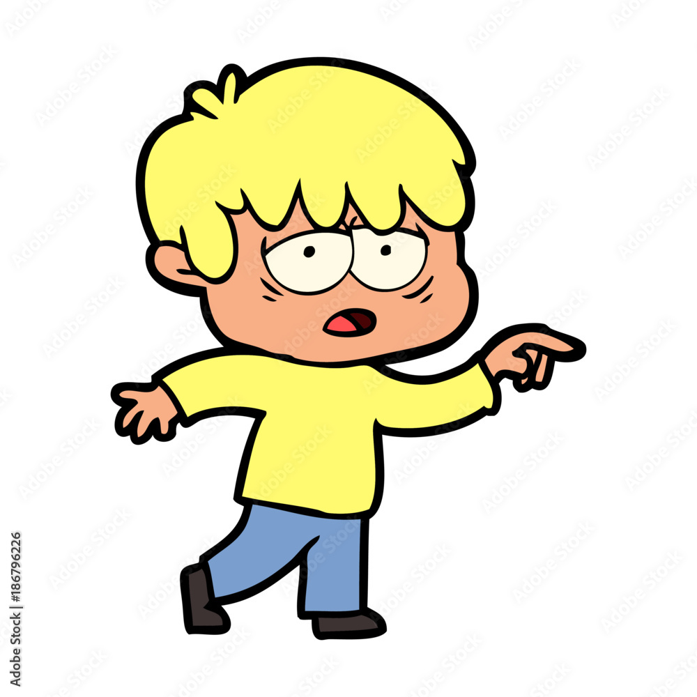 cartoon exhausted boy cartoon exhausted boy