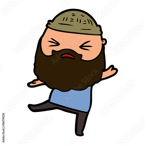 cartoon man with beard