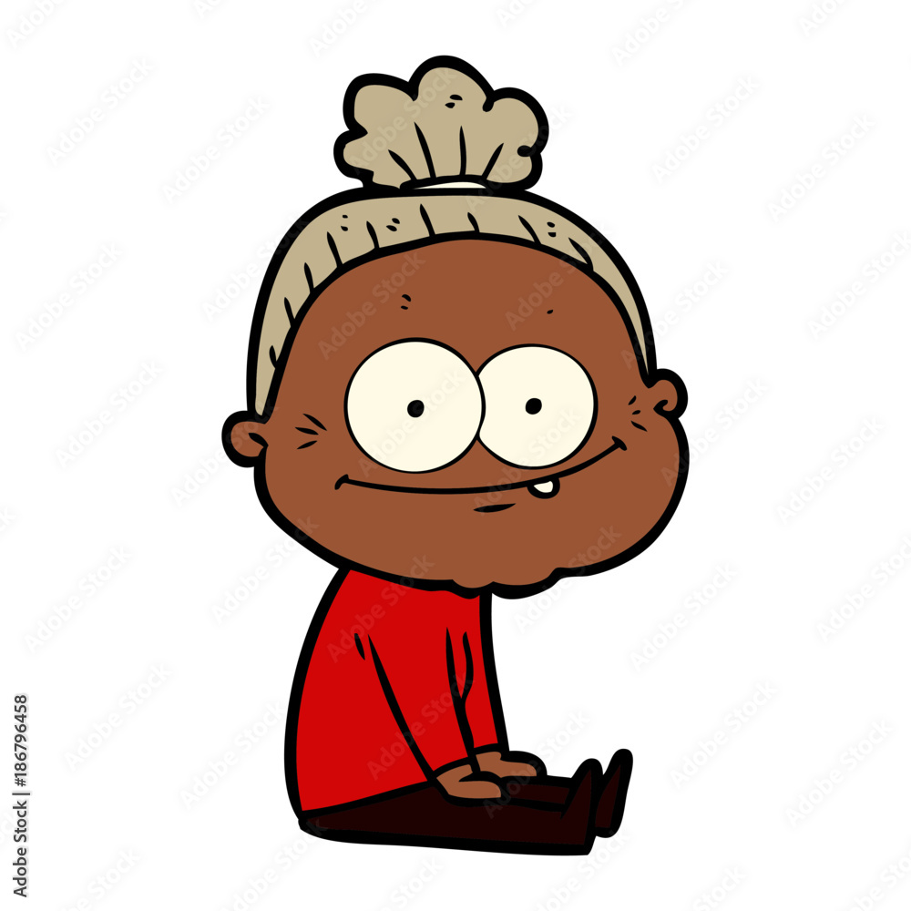 cartoon happy old woman cartoon happy old woman